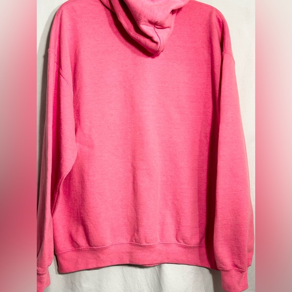 WOMENS LARGE BAWS PINK HOODIE HOODED SWEATSHIRT MISSING HOODIE DRAWSTRING - Picture 6 of 8